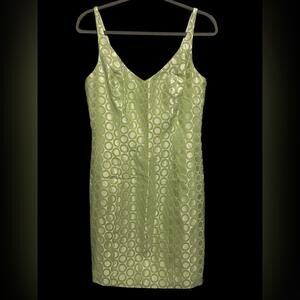 Isabel Ardee Green Circle Pattern Dress Size 8
